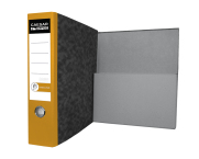 Lever Arch File With Storage Pocket A4/80 Executive Yellow Spine